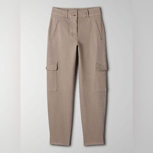 Aritzia Washed Brown Cargo Pants